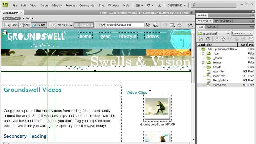 Dreamweaver CS4 Getting Started course image