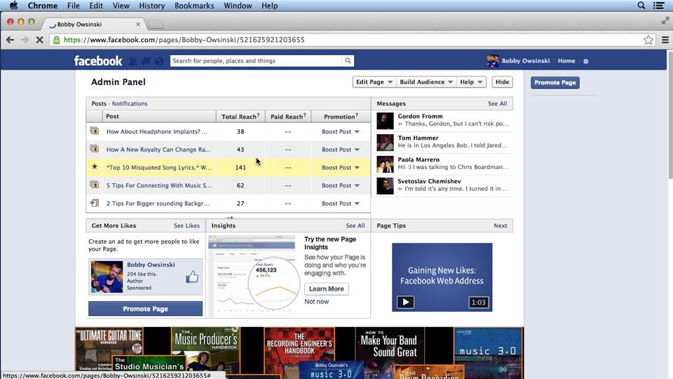 Facebook for Musicians and Bands course image