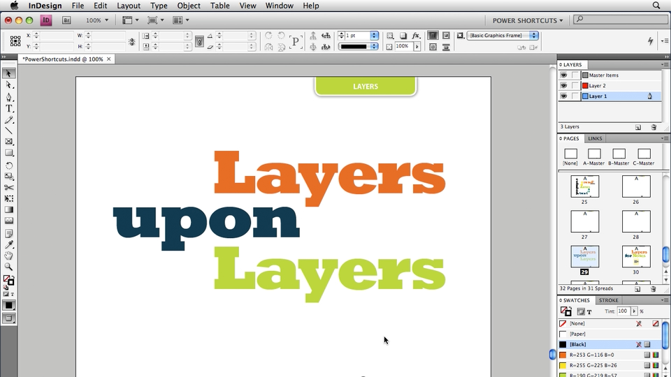 InDesign CS4 Power Shortcuts course image